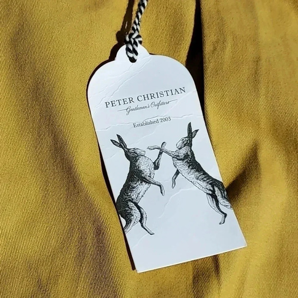 NWT Peter Christian Yellow Mustard Color Mens Shorts Size 50 - Picture 3 of 11